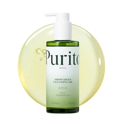 Abbildung von PURITO From Green Cleansing Oil 6,76 fl.oz/200 ml Sanfter Gesichtsreiniger, tierversuchsfrei und vegan, aus der Natur gewonnene Öle (erneuert)
