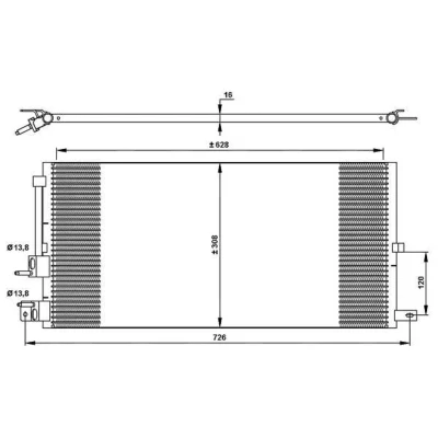 Abbildung von NRF EASY FIT 35885 Klimakondensator mit Dichtring 13,8 628 JAGUAR: X Type Kombi, Limousine
