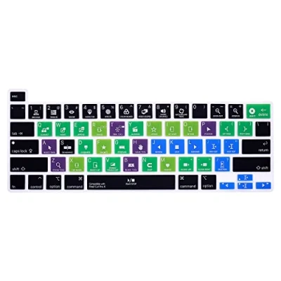 Abbildung von MiNGFi Final Cut Pro X Tastaturkurzbefehle Silikon Tastatur Schutz Abdeckung für MacBook 16&quot; M1 (2019+) Modell A2141 13&quot; (2020+) A2338 A2289 A2251 US/ANSI Tastaturlayout