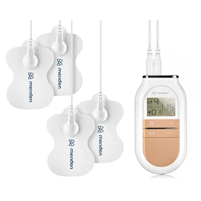 Abbildung von Meriden Axone TENS/EMS Reizstromgerät zur Schmerzlinderung durch elektrische Nervenstimulation Massage Training Muskelstimulation