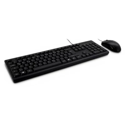 Abbildung von Inter Tech KB 118 Tastaturen (Standard, kabelgebunden, USB, QWERTY, Schwarz, Maus im Lieferumfang enthalten)