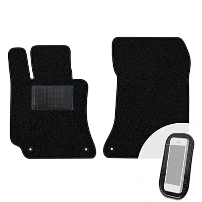 Abbildung von moto MOLTICO Vorne Fußmatten Auto Velours Autoteppiche Schwarz Automatten Set 2 teilig passend für Mercedes Benz E Klasse W212 4 Matic 2009 2016
