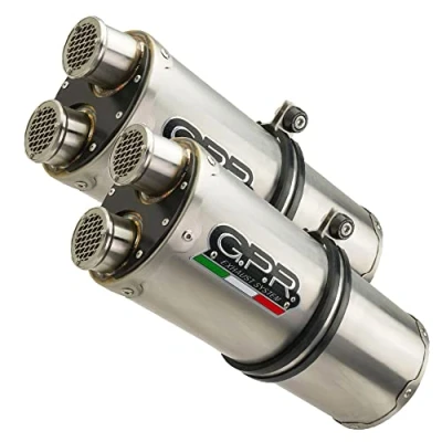 Abbildung von Auspuff Gpr Aprilia Etv Caponord 1000 Rally 2001/07 Paar Zugelassen Mit Dual Edelstahl Anschluss