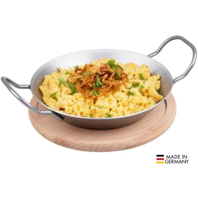 Abbildung von CHG Servierpfanne, Eisen, (1 tlg.), Ø 20 cm, inkl. Servierbrett, Induktion, Made in Germany
