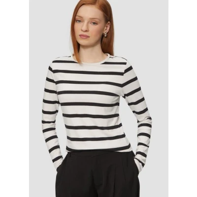Abbildung von QS by s.Oliver Langarmshirt, Damen, Größe: XL, Schwarz