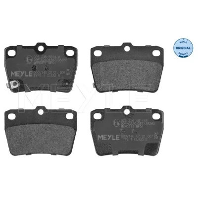 Abbildung von MEYLE 025 236 5614/W Bremsbelagsatz ORIGINAL Quality Hinterachse mit akustischer Verschleißwarnung Anti Quietsch Blech TOYOTA: RAV4 II SUV