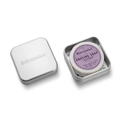 Abbildung von Störtebekker Rasierseife &amp; Seifendosen Set Seifendose Aluminium inkl. in verschiedenen Varianten Vegane Handgefertigt Seifenmanufaktur (Lavendel)