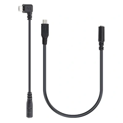 Abbildung von Be In Your Mind 2 x DC Power 3,5 mm Buchse auf Micro USB 5 poliger Stecker, Adapterkabel, Kopfhörer, Headset, Telefonkabel