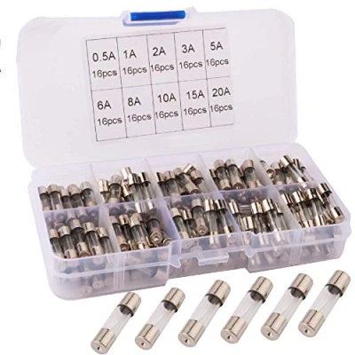 Abbildung von RUNCCI YUN 160Pcs 5x20mm Fast Schlag Sicherungen schnellen Auto Glas Glasröhre assortierte Kit Amp 0.5A 1A 2A 3A 5A 6A 8A 10A 15A 20A
