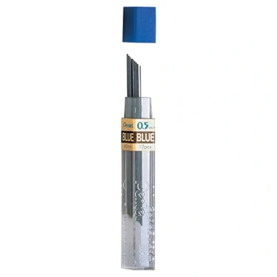 Abbildung von Pentel PPB Cases mit 12 blau Ersatzmine für Druckbleistifte 0,5 mm