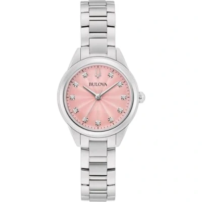 Abbildung von Bulova 96P249 Damenuhr Quarz Sutton Stahl/Rosa