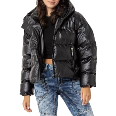 Abbildung von Cipo &amp; Baxx Stepp Winterjacke, Damen, Größe: XL, Black