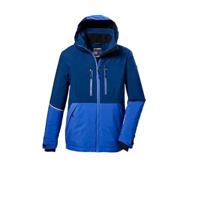 Abbildung von killtec Jungen Skijacke/Funktionsjacke mit Kapuze und Schneefang KSW 388 BYS SKI JCKT, neon blue, 128, 42114 000