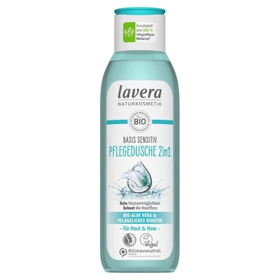 Abbildung von Lavera Duschgel Basis Sensitiv Pflegedusche 2IN1 Bioaloe VERA Duschgel, Größe: 250 ml, Transparent