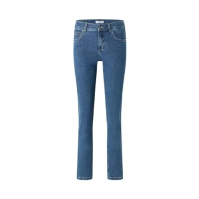 Abbildung von Angels 5POCKETJEANS &#039;CICI&#039; MIT Logoapplikation Jeans Slim Fit Mid blue, Damen, Größe: W42x32, blue