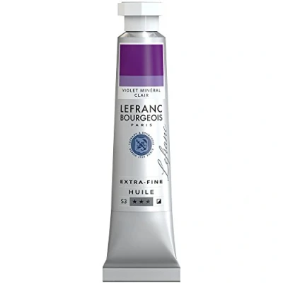 Abbildung von Lefranc Bourgeois 404953 extra feine Ölfarbe in Künstlerqualität aus hochwertigen Pigmenten, lebendige Farben, hohe Lichtechtheit, 20ml Tube Mineralviolett Hell
