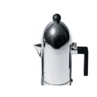 Abbildung von Alessi &quot;LA CUPOLA&quot; Espressomaschine 6. Tassen aus Gußaluminium; Griff und Knopf PA, schwarz, 8 x 22.5 11.5 cm