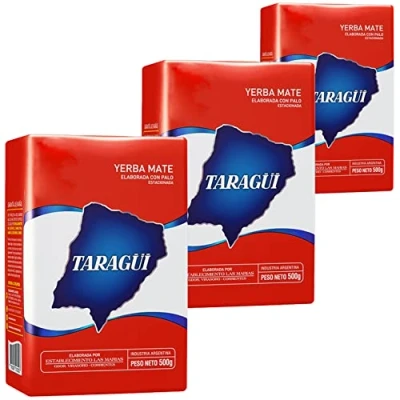 Abbildung von Taragui Yerba Mate Tee Elaborada Con Palo 1.5 kg (500g x 3) aus Argentinien die Reifezeit beträgt 12 Monate Detox und Energie Getränk