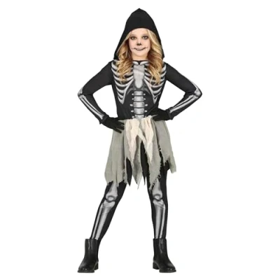 Abbildung von FIESTAS GUIRCA Geister Piratin Kostüm für Mädchen Skelett Outfit Halloween Kinder 7 9 Jahre