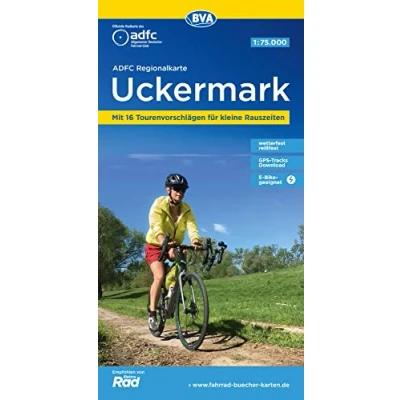 Abbildung von ADFC Regionalkarte Uckermark, 1:75.000, mit Tagestourenvorschlägen, reiß und wetterfest, E Bike geeignet, GPS Tracks Download (ADFC 1:75000)