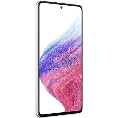 Abbildung von Samsung Galaxy A53 5G Android Smartphone, Display 6,5 Zoll ¹, 6 GB RAM und 128 interner Speicher, erweiterbar², Akku 5.000 mAh, Awesome Weiß [Italienische Version]