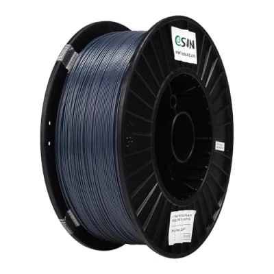 Abbildung von eSUN PETG Filament 1.75 mm, 3D Printer Filament, Measurement Accuracy +/ 0.03 2.5KG Spule Druck für Drucker, Einfarbig grau