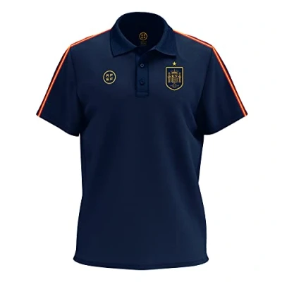 Abbildung von RFEF Unisex Polo offizielle Replik spanische Fußballmannschaft Poloshirts, Marineblau, XL