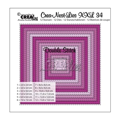 Abbildung von Crealies Crea Nest Lies XXL Stanzschablone no.34 Quadrat