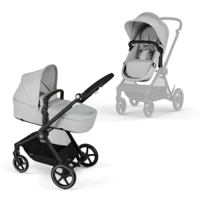Abbildung von CYBEX Gold Kinderwagen EOS 2 in 1, Reisesystem, Ab Geburt bis 22 kg (ca. 4 Jahre), Lava Grey