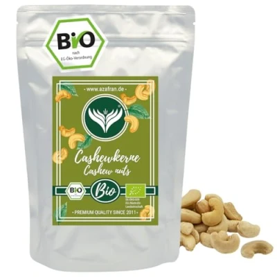 Abbildung von Azafran BIO Cashew Nüsse Cashewkerne naturbelassen ganz 1kg