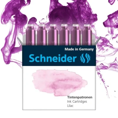 Abbildung von Schneider Pastell Tintenpatrone (Standard Patronen für Füller) Lilac, 6 Stück