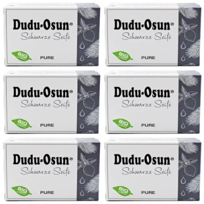 Abbildung von Dudu Osun Pure (parfümfrei) Schwarze Seife aus Afrika (6 x 150 g)