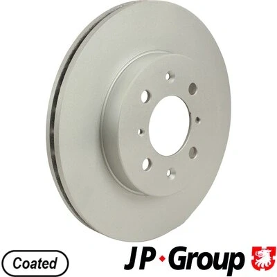 Abbildung von JP GROUP 3463100300 Bremsscheibe Vorderachse 262 21 4 innenbelüftet beschichtet HONDA: CIVIC 7 Hatchback, Jazz 3 Schrägheck, 6 Hatchback