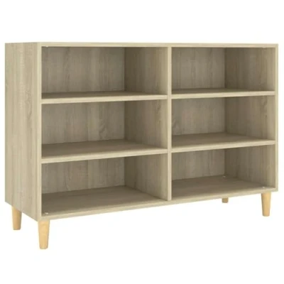 Abbildung von vidaXL Sideboard Bücherregal Standregal Regal Kommode Anrichte Schrank Beistellschrank Bücherschrank Lagerregal Sonoma Eiche 103,5x35x70cm Holzwerkstoff