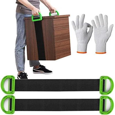 Abbildung von 2 PCS Tragegurte Umzug, Transportgurt, 153CM Schwerlast Umzug Hebegurt Tragegurt Lasten 600lbs, Einfaches Heben, Tragen, Bewegen von Boxen Möbeln Haushaltsgeräten