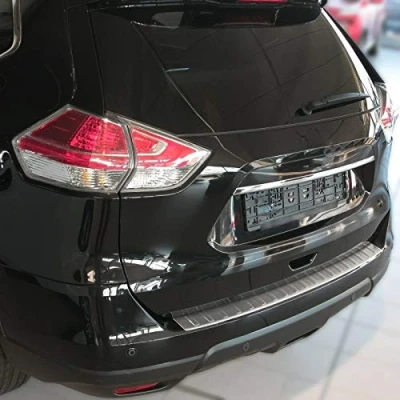 Abbildung von Ladekantenschutz Edelstahl MATT kompatibel für NISSAN X TRAIL T32, 2017 mit Abkantung premium Qualität von RECAMBO