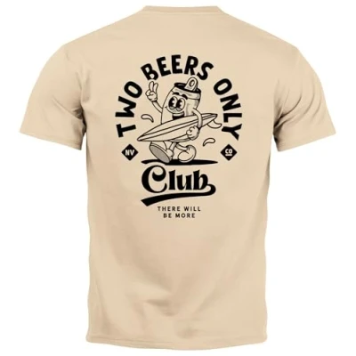 Abbildung von Neverless Print Shirt Backprint T Herren Bier Spruch Motivprint Comicstil Sommer mit