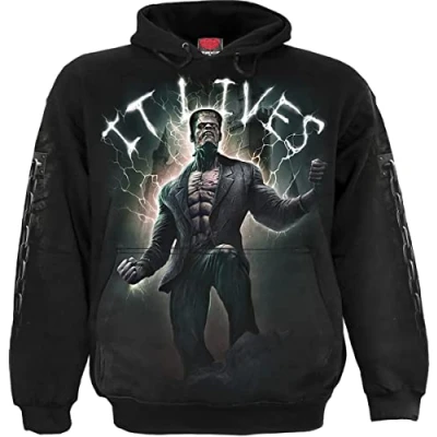Abbildung von Spiral Herren M451 Hoodies Kapuzenpullover, Schwarz, S