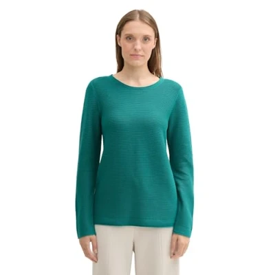 Abbildung von TOM Tailor Striped Bluse True green, Damen, Größe: 40, green