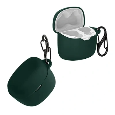 Abbildung von kwmobile Hülle kompatibel mit JBL Tune Flex Kopfhörer Case TPU Silikon Cover Schutzhülle in Dunkelgrün