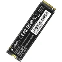 Abbildung von Verbatim Vi3000 NVMe M.2 Internal SSD, internes SSD Laufwerk mit 256 GB Datenspeicher, Solid State Drive PCIe Gen 3 Schnittstelle, schwarz