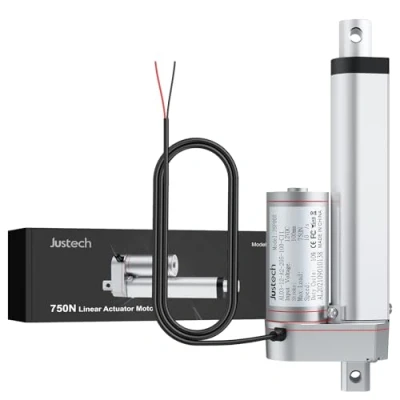 Abbildung von Justech Linearmotor Verstellantrieb Toröffner Linear Actuator Motor 12v DC 750N 100mm Lineartechnik Electric Putter Gleichstrommotor Elektro Zylinder Schubstangenmotor für Auto Möbel usw.