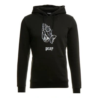Abbildung von Mister Tee DARK PRAY Kapuzenpullover, Herren, Größe: Large, Black