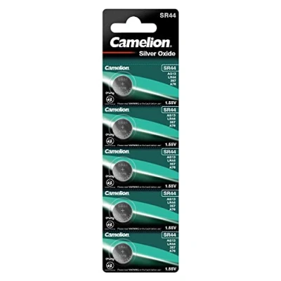 Abbildung von Camelion Silberoxid Knopfzelle SR44 / SG13, 1,55 Volt 5 Stück