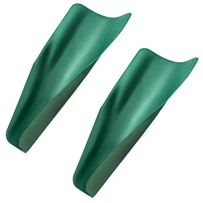 Abbildung von QWORK® Flexibler Trichter Öltrichter, Entleerungswerkzeug Falttrichter für Pkw Lkw Motorräder Autos, Grün, 37 x 17 cm, 2 Stück