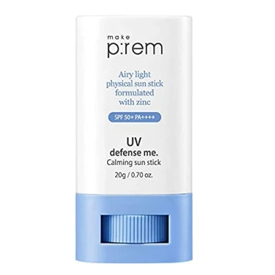 Abbildung von [make p:rem] UV defense me. Calming Sun Stick 20g / Cream 50ml SPF 50+ PA++++, UVA/UVB Protection, Korean Cosmetics, K beauty, Skincare (Calming Stick, 20g)