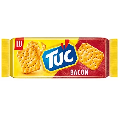 Abbildung von TUC Bacon 1 x 100g I Salzgebäck Einzelpackung Knabbergebäck mit Geschmack Fein gesalzene Snack Cracker