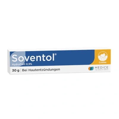 Abbildung von Soventol HydroCort 0,5% Creme 30 g hydrocortison Salbe bei akuten Hautentzündungen wie Neurodermitis, Hautallergien &amp; Ekzemen lindert Juckreiz entzündungshemmend
