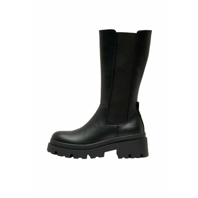 Abbildung von ONLY Damen ONLDOJA 5 PU Long Boot Stiefel, Black, 37 EU