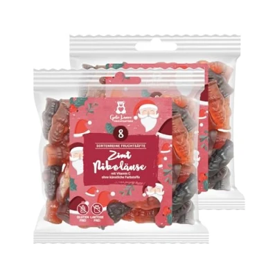 Abbildung von 2er Set Gute Laune Fruchtsaftbär Zimt Nikoläuse sortenreine Fruchtsäfte Ohne künstliche Farbstoffe und Geschmacksverstärker Gluten Laktosefrei
